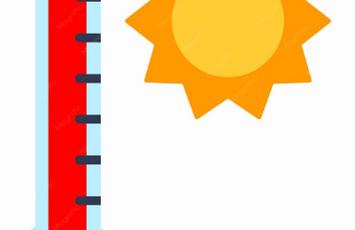 thermomètre qui chauffe au soleil